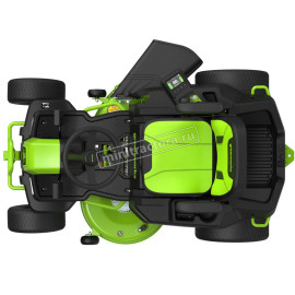 Садовый минирайдер аккумуляторный Greenworks GC82LT107 с 6 АКБ 5 А/ч и ЗУ двойное 3 шт
