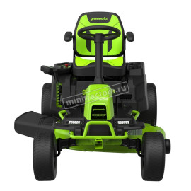 Садовый минирайдер аккумуляторный Greenworks GC82LT107 с 6 АКБ 5 А/ч и ЗУ двойное 3 шт